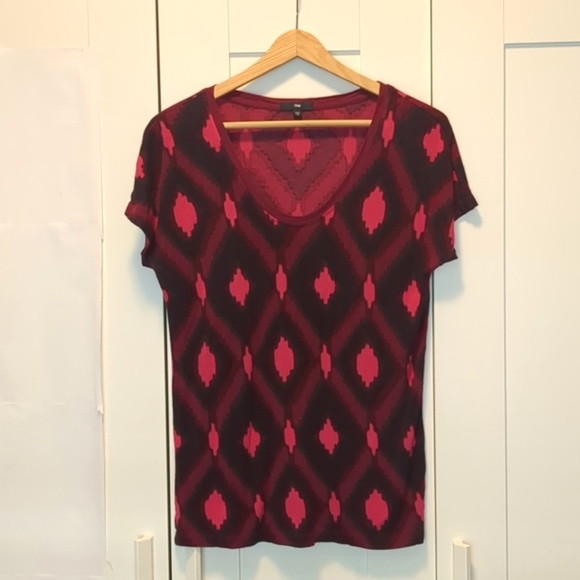 Pink and Black Diamond Pattern T-Shirt - Picture 2 of 5